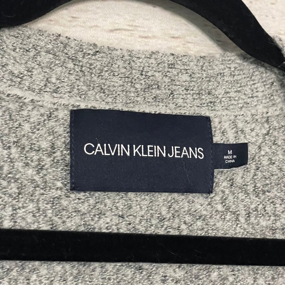 Calvin‎ Klein Jeans Open Front Heather Grey Cardigan Size Medium - Picture 5 of 6